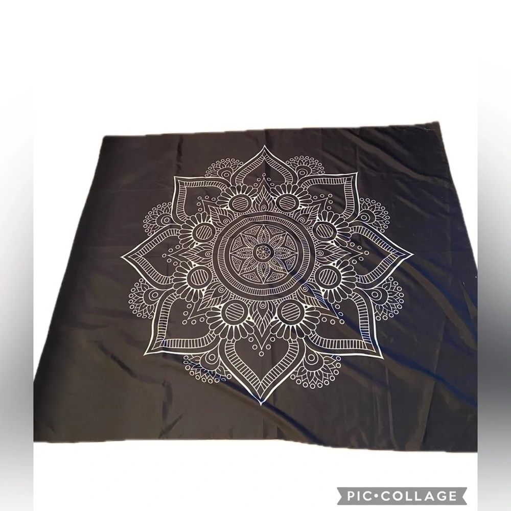 Black and White Mandala Tapestry